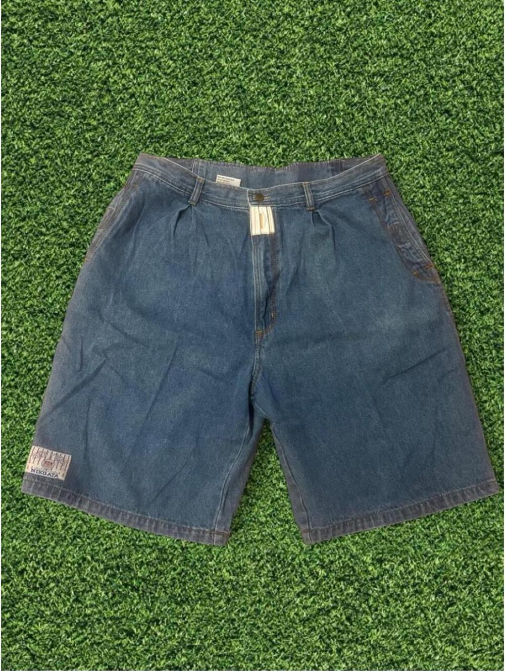 Vintage 90s New York Nikota Baggy Blue Denim Jorts – Size 36